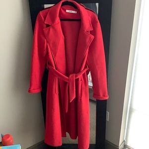 A beautiful red trench coat!